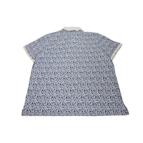 Polo Ralph Lauren Floral Polo Shirt Men's XXL Classic Fit Blue White Golf - Picture 7 of 11